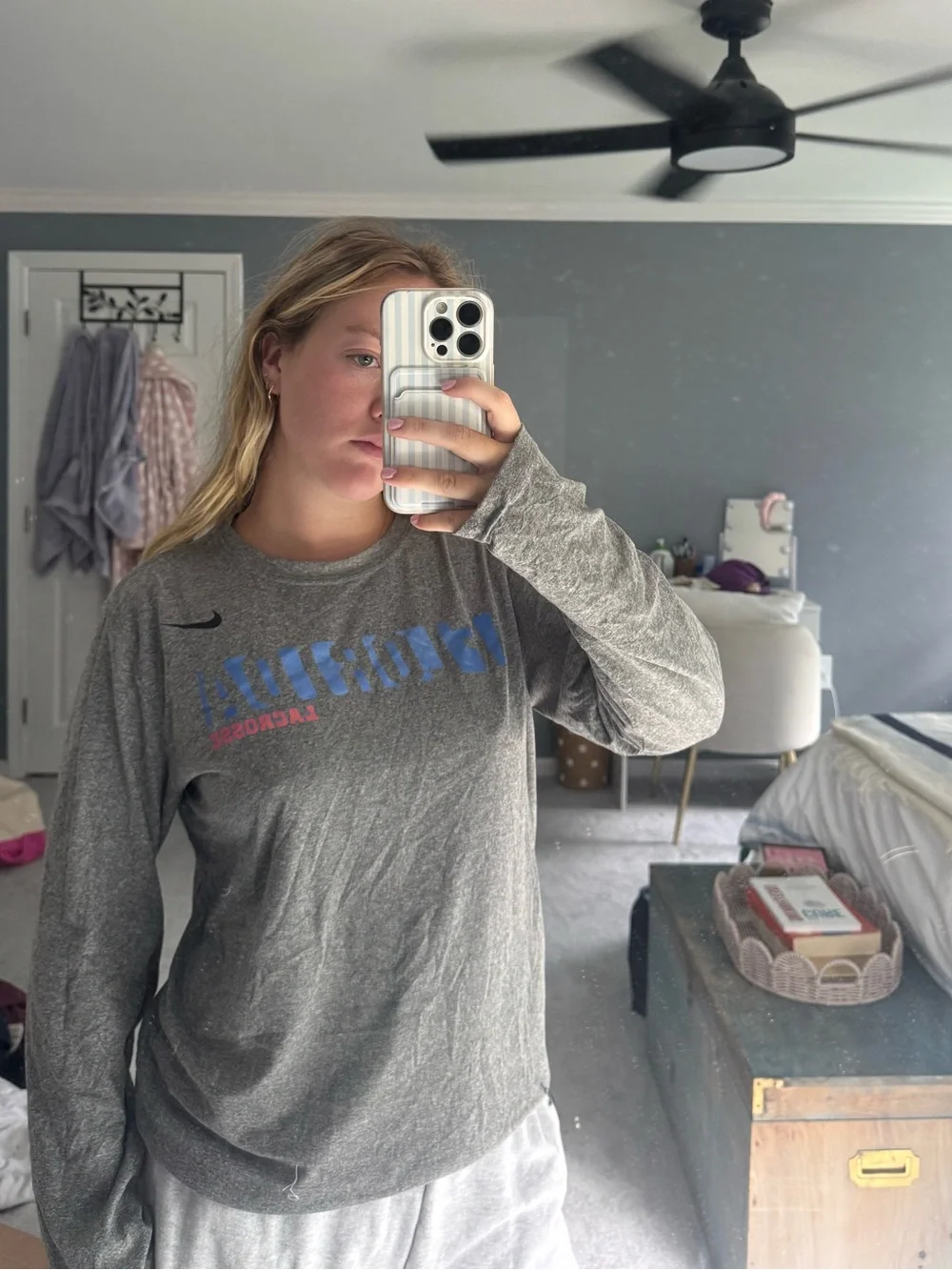 Nike Gray Florida Lacrosse Dry Fit Long-Sleeve